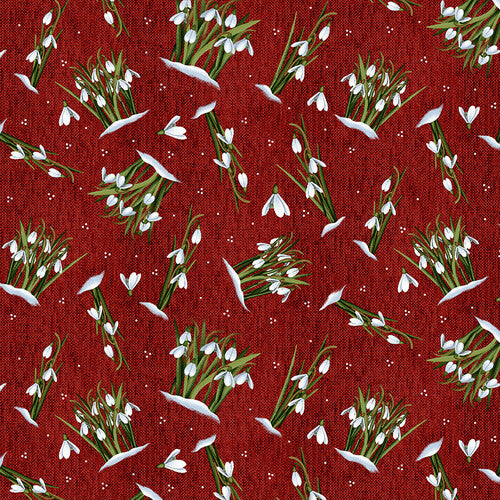 Henry Glass: Frozen in Time - Snow Drops - Red - 2707-88