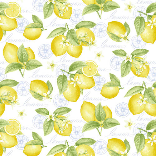 Henry Glass: Just Lemons - Large Tossed Lemons - 9342-14