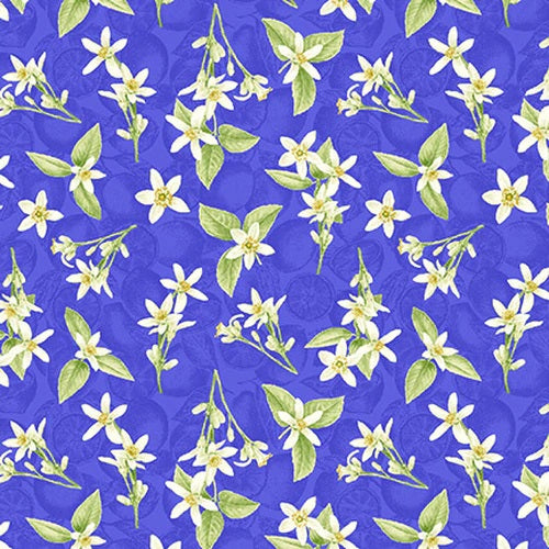 Henry Glass: Just Lemons - Small Tossed Lemon Flowers - 9348-74