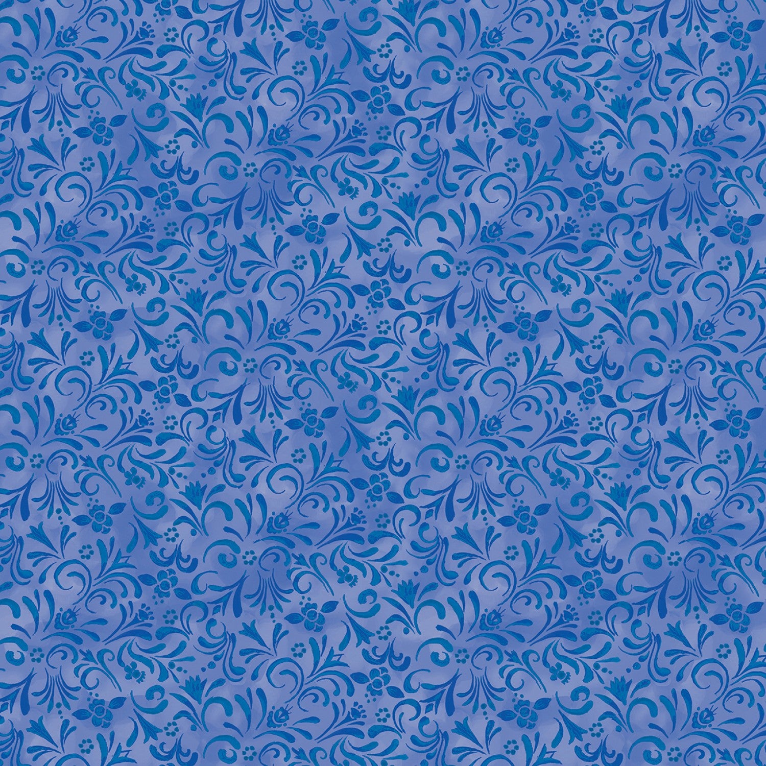 Benartex: Shorelights - Scroll - Blue - 9440B-54