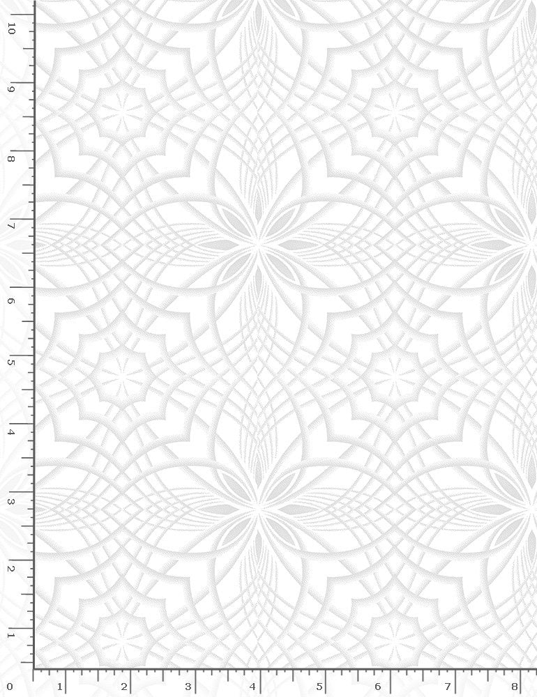 Timeless Treasures: Basics Whiteout - Kaleidoscope - C1712