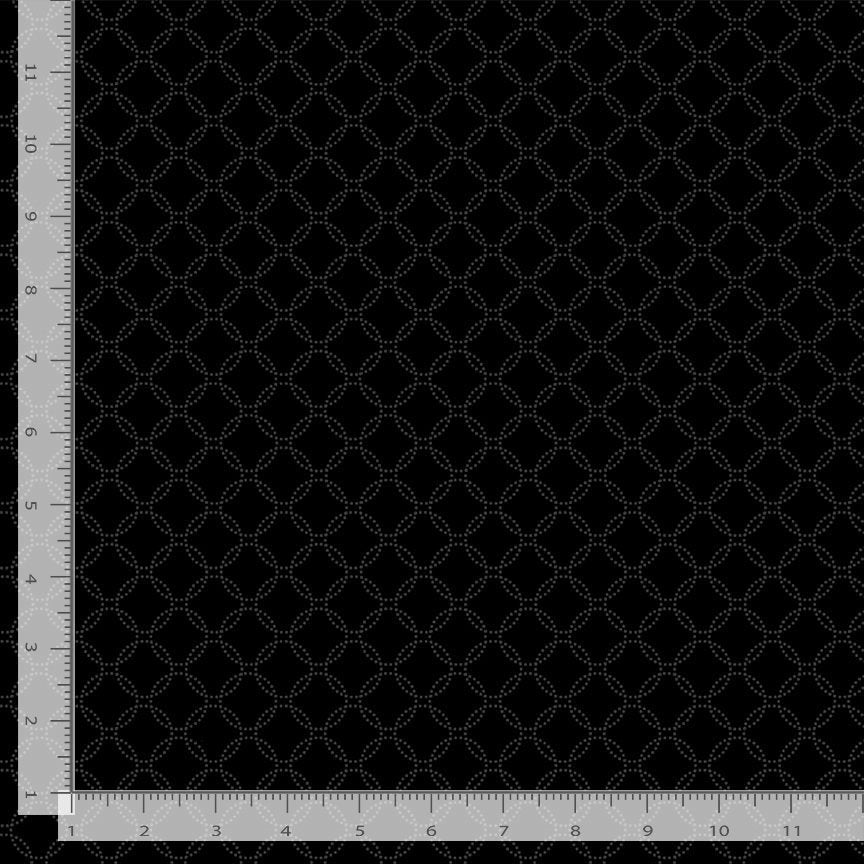 Timeless Treasures: Basics Blackout - Geo Circle Pattern - C3104-Black