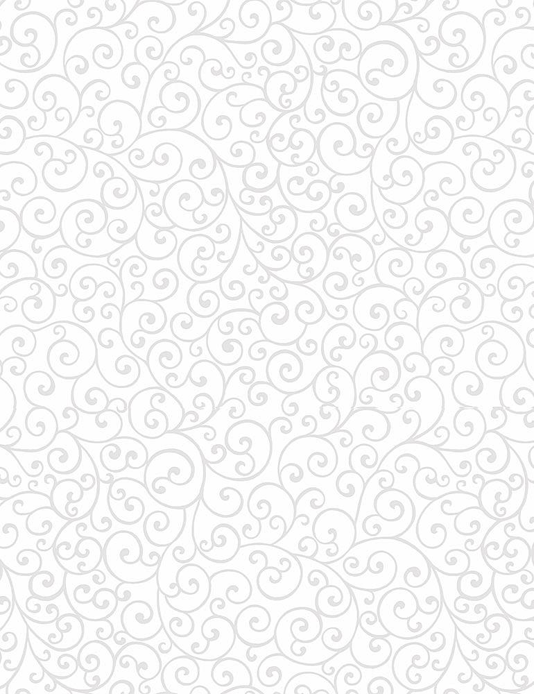 Timeless Treasures: Basics Whiteout - Scroll - C5147