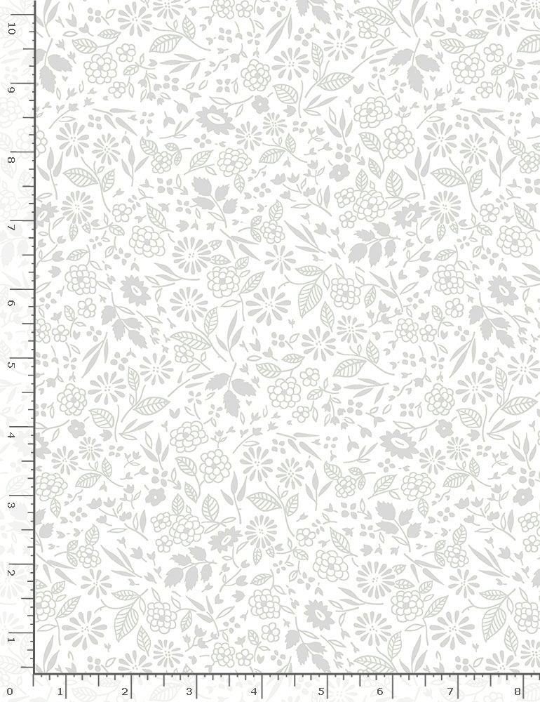 Timeless Treasures: Basics Whiteout - Mini Garden - C7102