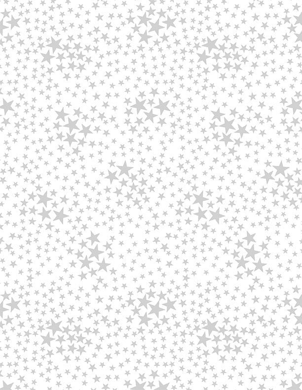 Timeless Treasures: Basics Whiteout - Tiny Patriotic Stars - C7998