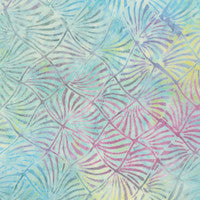 Batiks - Timeless Treasures: Tonga Batiks - Twirling Leaves - B7675-Sky