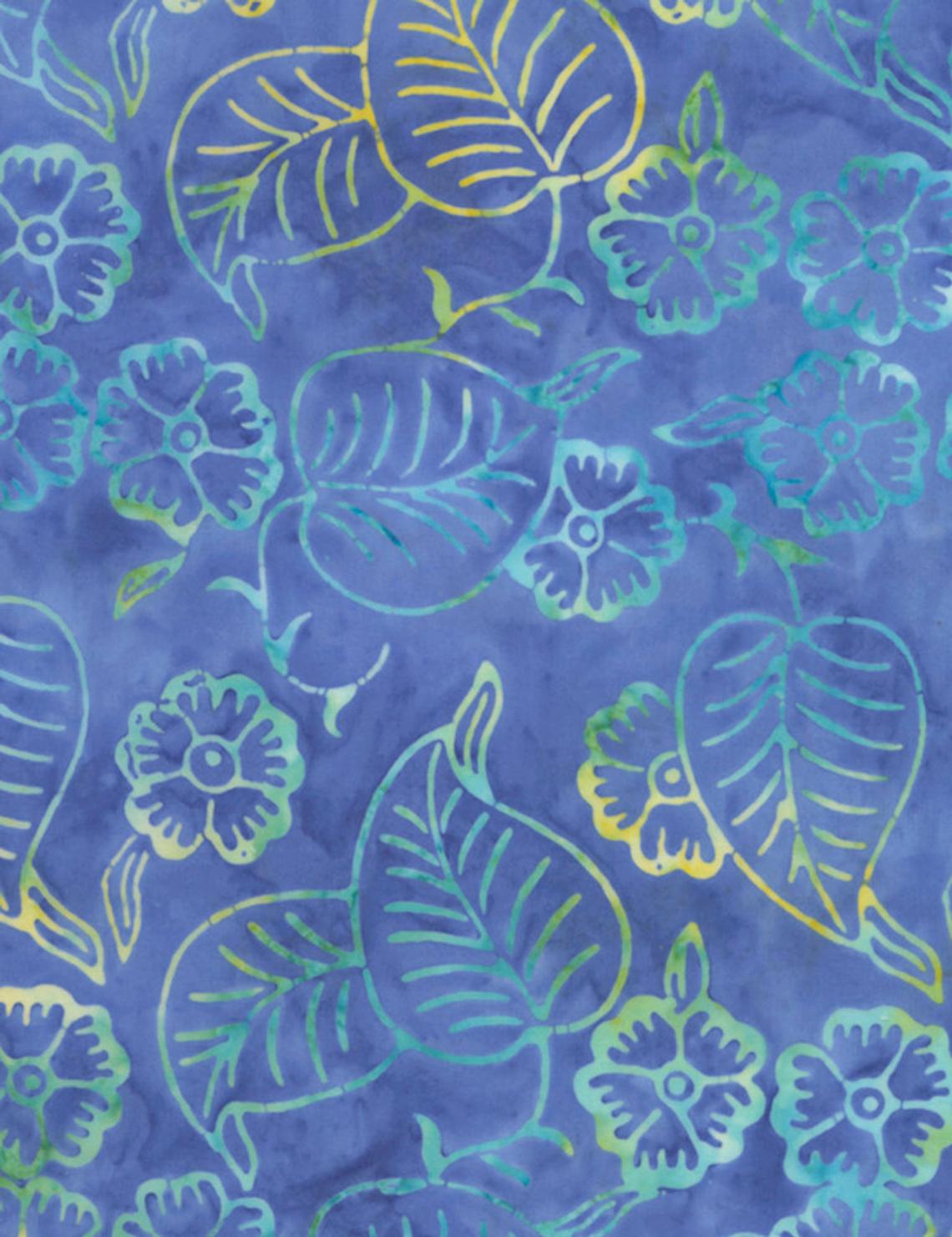 Batiks - Timeless Treasures: Tonga Batiks - Tiki Leaves - B6826-Pool
