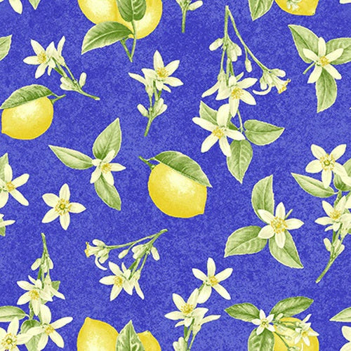 Henry Glass:  Just Lemons - Tossed Lemon Blossoms - 9343-74
