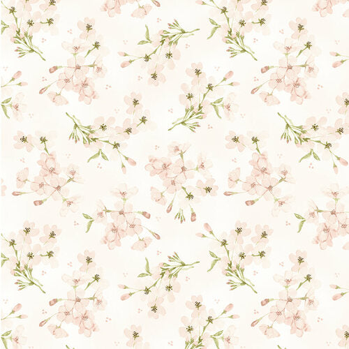 Henry Glass: You are Loved - Pale Pink Medium Floral and Vines - 9806-23
